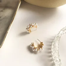 Модные ювелирные изделия нежные жемчужные серьги золотые милые ювелирные изделия винтажные массивные серьги для девушек женские подарки