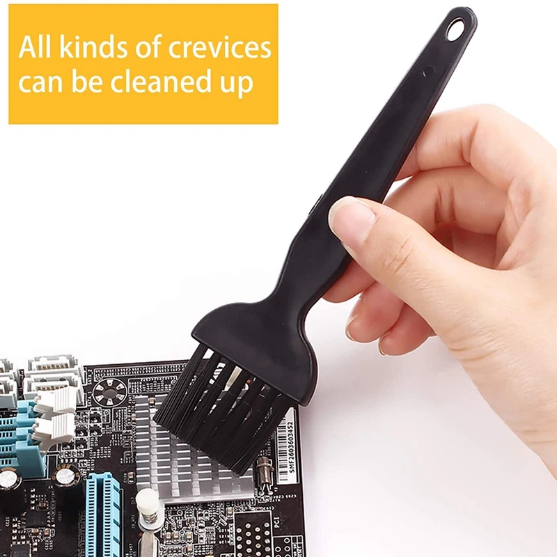 16 Portable Plastic Handle Anti Static Brushes Small Spaces Cleaning Brushes Computer Keyboard Cleaning Brush Kit Black sponge paint roller