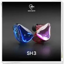 Senhear SH3 3 BA Balanced Armature Knowles Customize Headphones DJ Monitor IP3X Hifi Music Audiophile Earphones Detachable Cable