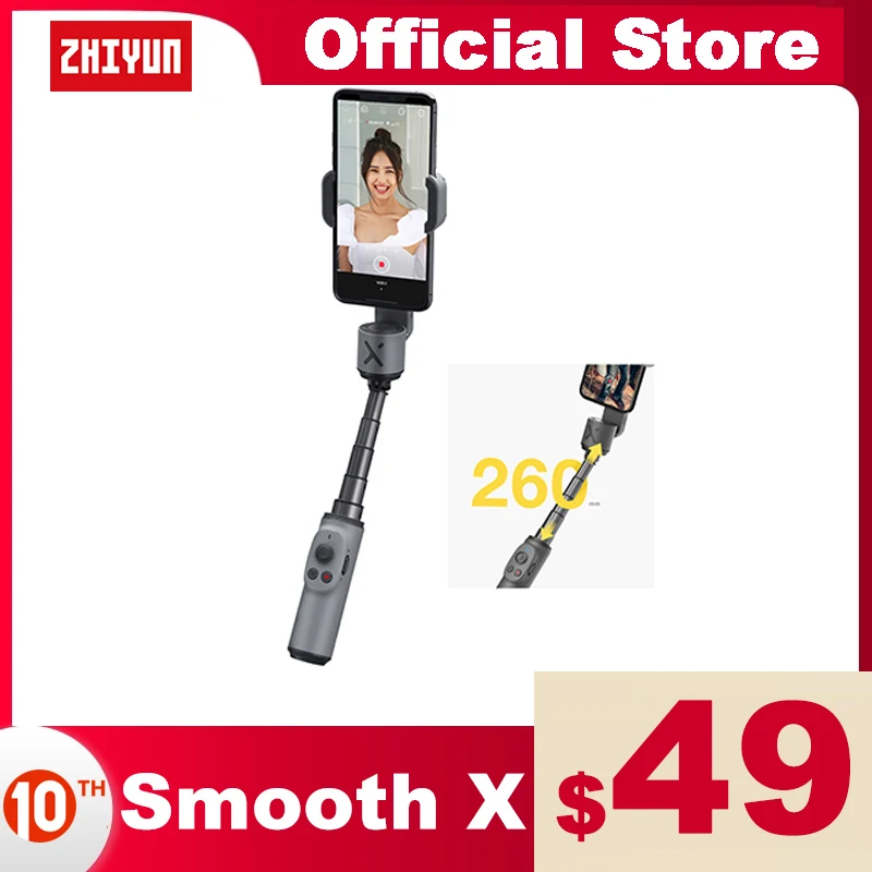 ZHIYUN Official SMOOTH X Phone Gimbal Selfie Stick Handheld Stabilizer Palo Smartphone for iPhone Samsung Huawei Xiaomi Redmi