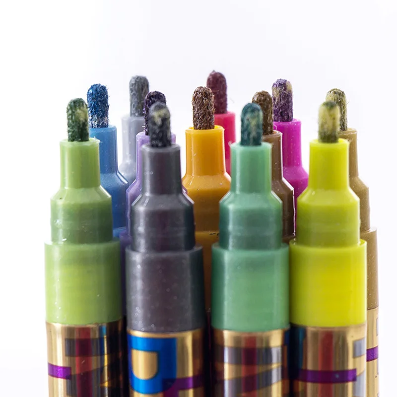 

Guangna S730 Metal Color Craft Pen Water-Based Color Marker Graffiti Painting 12 Color Album Pen