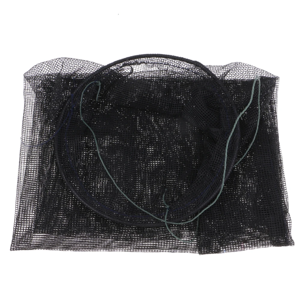 Nylon Foldable Fishing Cage Steel Wire Shrimp Crab Fish Keep Net Trap Basket River Lake Pond Fish Trap Net