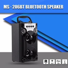 Портативный MS-206BT Bluetooth динамик беспроводной музыкальный проигрыватель Aux Поддержка FM радио наружная Поддержка TF карта