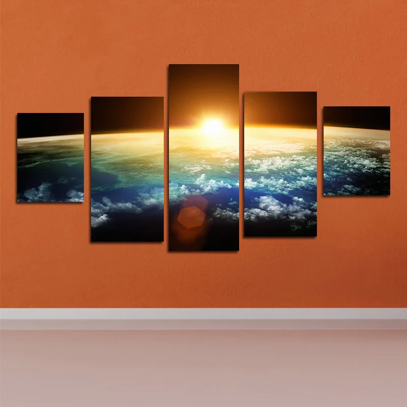 

Manufacturers Direct Selling 5-frame Earth Decorative Painting Living Room Library Restaurant Frameless Paintings Wish AliExpres