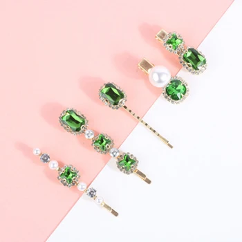 

Ins Rhinestone Hair Clip Word Color BB Clip Temperament Edge Clip Popular Headdress Diamond