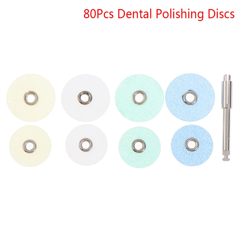 

80pcs Finishing Dental Discs Dental Polishing Strips Mandrel Set Resin Filling Material Dentist Tools Dental Supplies
