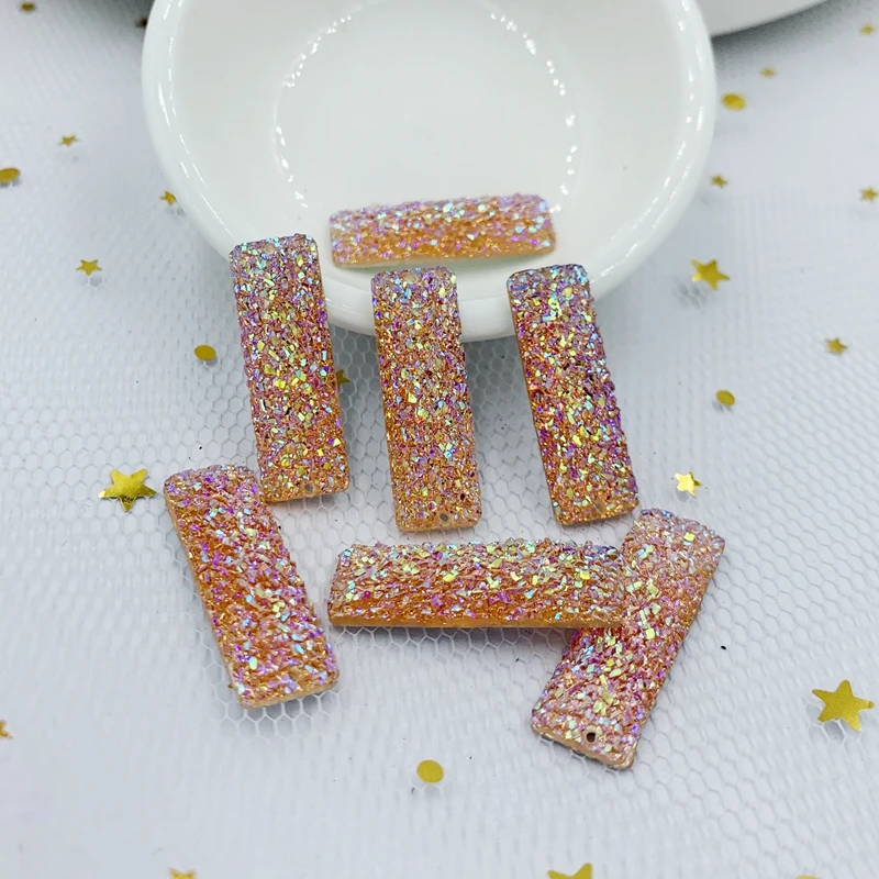 20 шт AB смолы Bling выпуклая поверхность руды 10*30 мм Flatback узоры из страз DIY Свадебные Аппликации Ремесло HW27