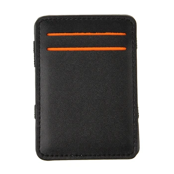 

Mens Magic Flip Wallet Money Clip Bifold Slim Credit Card Holder Purse Black