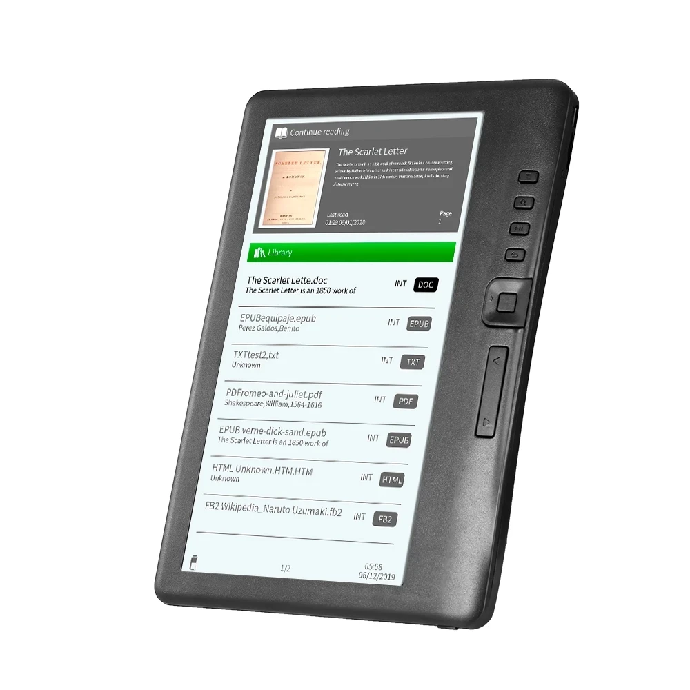 Ebook reader BK7019 E Book Reader 7 Inch Color LCD Display Electronic Paper Book 8GB Carrying Backlight Learning Multi Function Readers 16GB