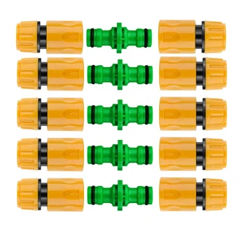

5Pcs Garden Double Male Hose Connectors 10Pcs End Quick Connectors for Hose Pipe Fitting 1/2Inch Plastic Tap Connector