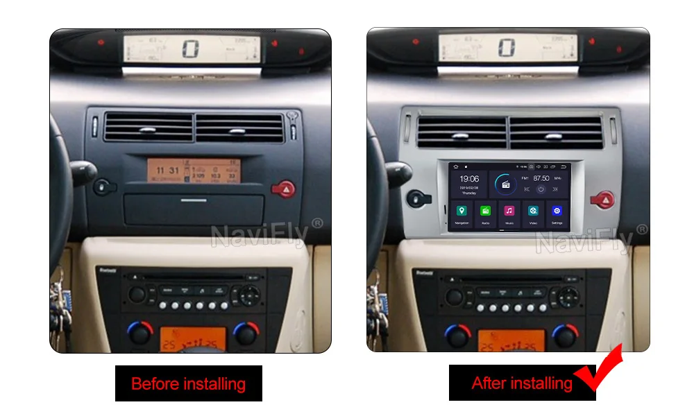 8 Core, 4 Гб+ 64G Android 9,0 автомобильный мультимедийный dvd плеер для Citroen C4 C-Triomphe C-Quatre 2005 2006 2007 2008 2009 радио gps-навигатор RDS