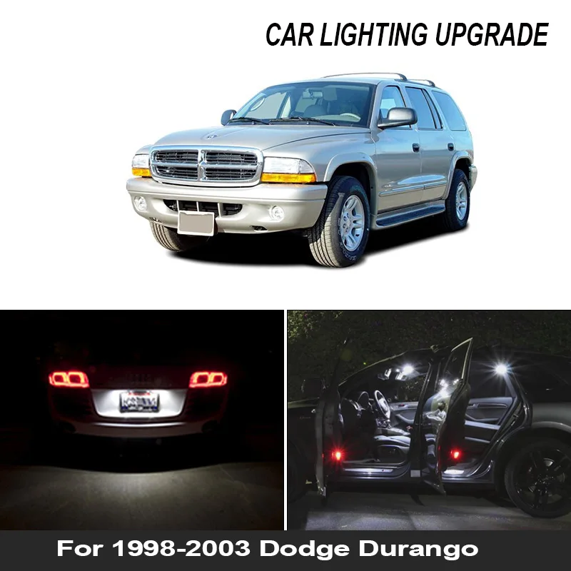 

9x No Error Car LED Light Bulbs Interior Package Kit For 1998 1999 2000-2003 Dodge Durango Canbus Map Dome License Plate Lamp
