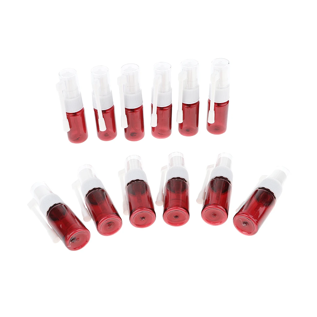 12Pcs 10ml Spray Bottles - Empty Nasal and Oral Sprayer Mouth Nose Throat Applicators for Daily Care Home Travel Beauty Salon