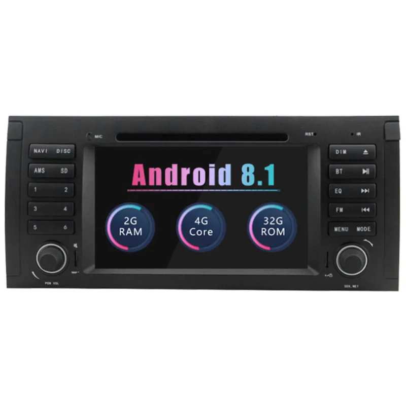 1 Din Android 8,1 автомобильный dvd-плеер для B MW X5 E53 E39 gps стерео аудио навигация Мультимедиа экран головное устройство DVD Automotivo 2 GB