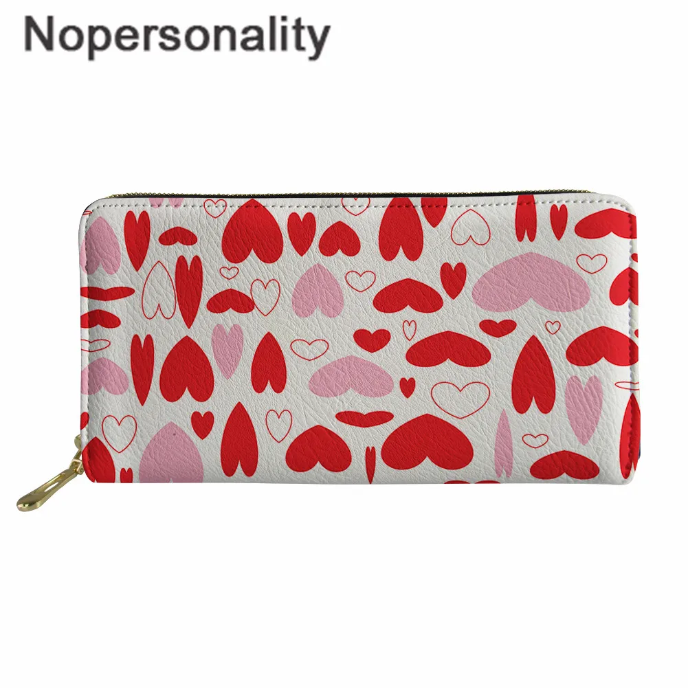 YY0534Z21 Nopersonality красное сердце кожаный кошелек женский длинный клатч Дамский кошелек держатель для карт Дамские кошельки на молнии монета телефон деньги карман - Цвет: YY0534Z21