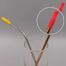 4 шт/8 шт соломенный силиконовый чехол для металлической соломинки 6 мм соломенная защита для полости рта многоразовые капы аксессуары для чашек