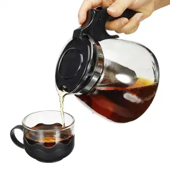 

Hot 5PCS Clear Glass Tea Set Teapot Cups Infuser Tea Pot Kettle Home Office Teaware Set Drinkware Kitchen Tools 900/1100/1500ML