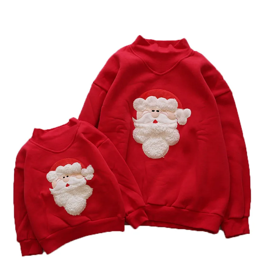 One sweater1 Рождественский свитер для всей семьи; Топ; новогодний флисовый теплый хлопковый свитер для мужчин, женщин, мальчиков и девочек; пижамы с капюшоном; джемпер; Рождественский подарок - Цвет: One sweater1