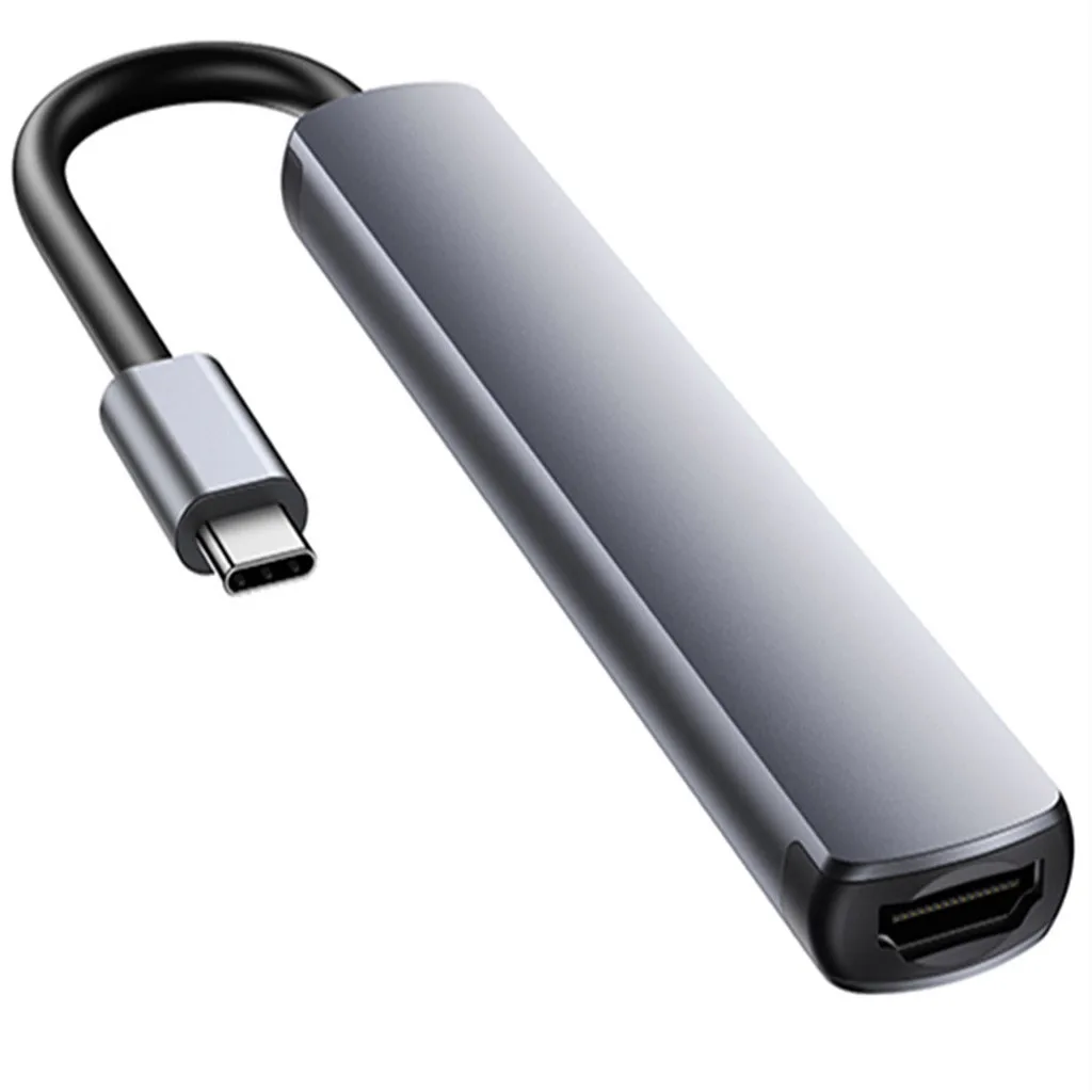 Покупка USB C концентратор 5in 1 usb type C к HDMI USB 3,0 2,0 адаптер концентратор с PD зарядным портом офис и дом артефакты Мода