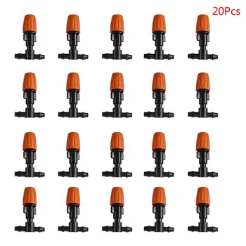 

20PCS Adjustable Misting Nozzle with Tee Joint Connector for Garden Irrigation