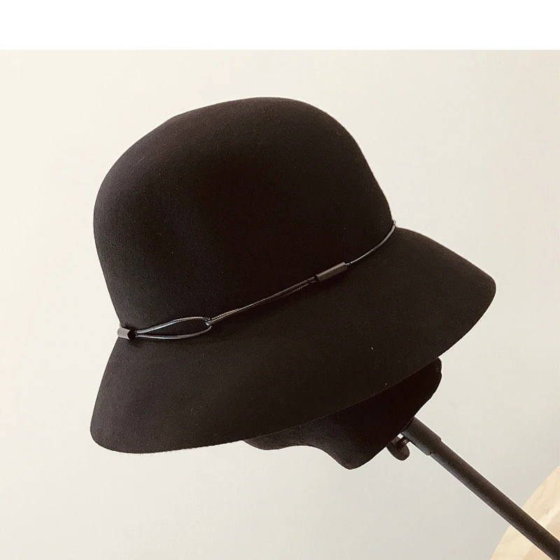 Joker Wool Rope Buckle Meter Act The Role Of Women Restore Ancient Ways Fisherman Hat Basin Hat Fashion Felt Hat Chapeau Femme