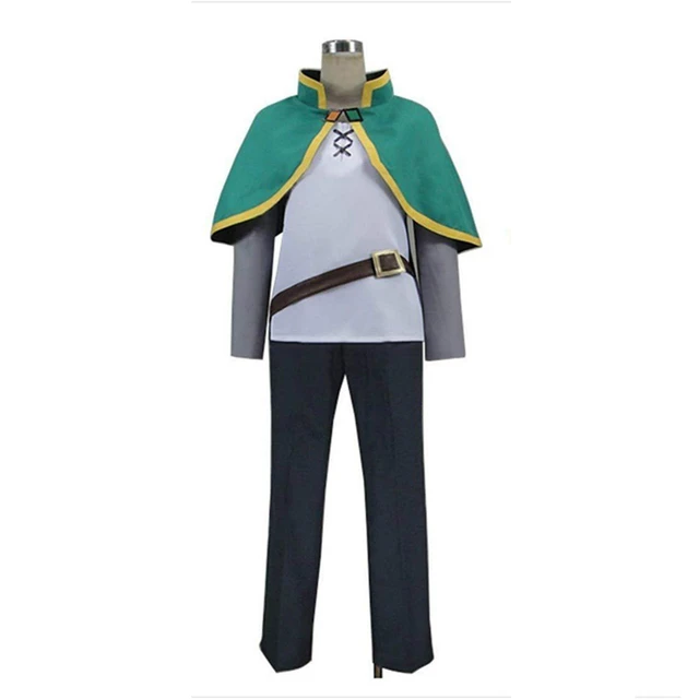 2020 Kono Subarashii Sekai ni Shukufuku o! Satou Kazuma KonoSuba Kazuma  Cosplay Costume Green Set Kazuma Satou Short Brown Hair - AliExpress