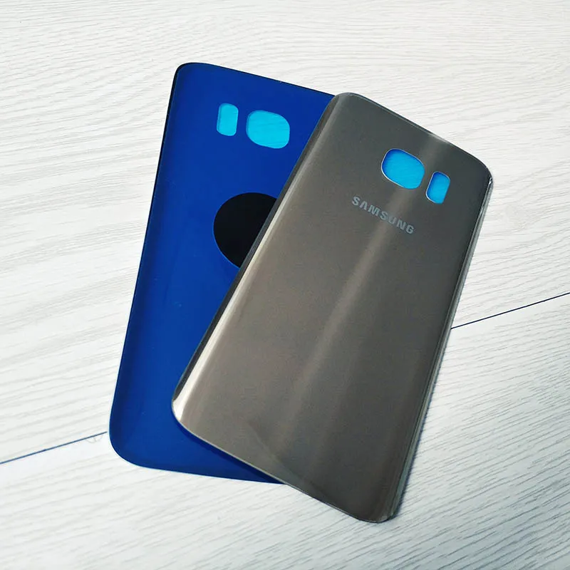 Golden Стеклянная крышка для SAMSUNG Galaxy S7 G930F Задняя стеклянная крышка для батареи Задняя Дверь Корпус чехол Замена для SAMSUNG Galaxy S7 - Цвет: Golden