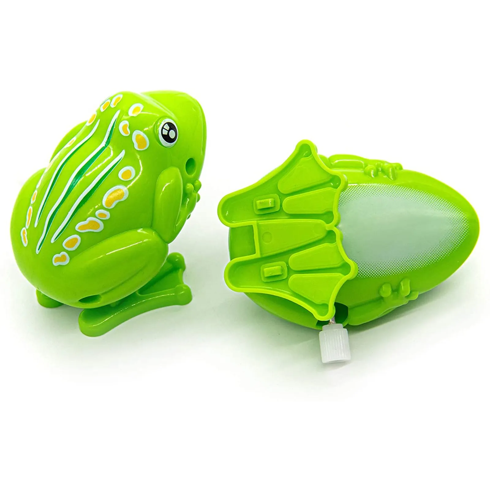 Cute Green Color Frog Jumping Frog Bath Toys Plastic Classic Wind Up Toy for for Kids