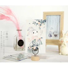 24 шт./упак. рисунок модельная стильная одежда с заячьими Открытка ко дню рождения пожелания карты год поздравительная открытка декоративная карта