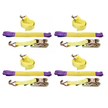 

Tensioning Belts Professional Ratchet Recovery Straps Trailer Tie Down Alloy Wheel Straps Set Yellow car accessories