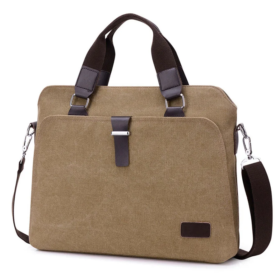 Universal Laptop Bag Men Canvas Briefcase Office Travel Messenger Shoulder Bag Portable Notebook Handbag Large-capacity Pouch (33)