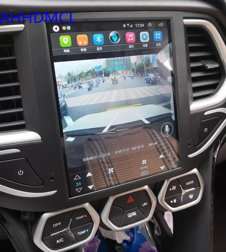 Автомобильный мультимедийный проигрыватель PC PAD в стиле Tesla Android 7 1 GPS-навигация