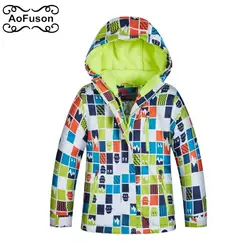 Зимняя Лыжная куртка для детей, ветронепроницаемая Водонепроницаемая теплая куртка высокого качества для мальчиков и девочек, куртка для