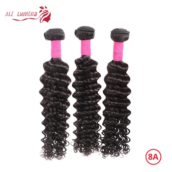 

Brazilian Deep Wave Bundles 100% Remy Human Hair Extensions Natural Color Human Hair Weave 10 - 30 Inch Length