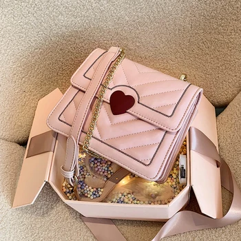 

Sweet Lady Flap Crossbody bag 2020 Fashion New High-quality PU Leather Women's Designer Handbag Chain Shoulder Messenger Bag