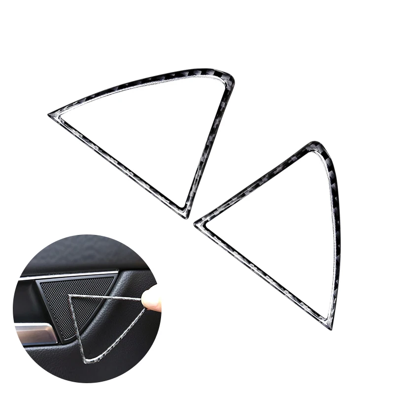 

For Mercedes Benz C Class W204 2007 2008 - 2013 Car Rear Door Handle Audio Speaker Sticker Loudspeaker Carbon Fiber Cover Decor