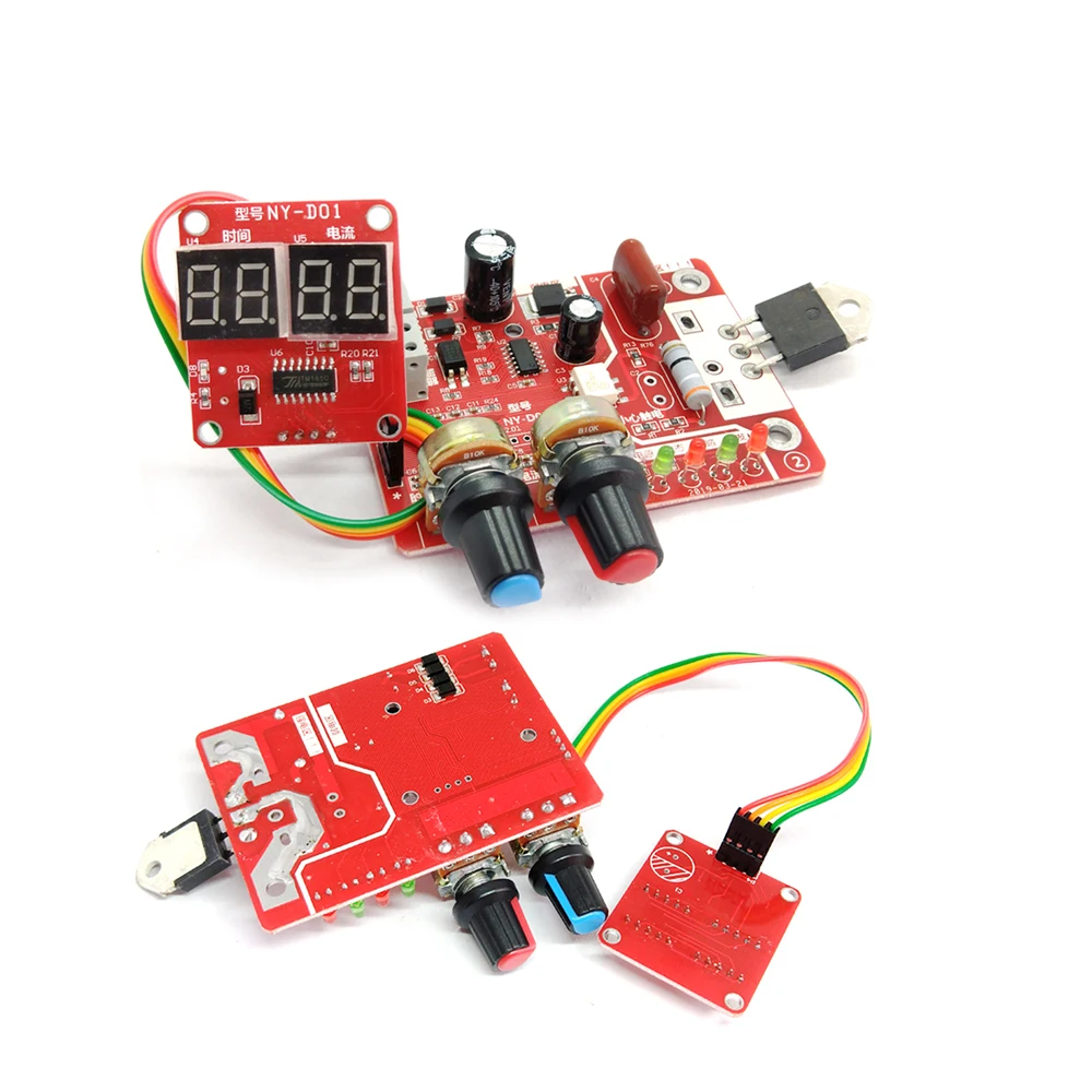 100A точечная сварочная машина плата управления регулируемый ток времени цифровой дисплей сварщик трансформаторный контроллер плата NY-D01