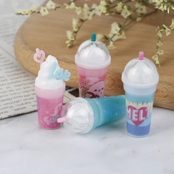 

1/4Pcs 1:12 Dollhouse Mini Drink Bottles Ice-cream Coffee Cup Drink Model Toys Doll Food Decor Toy Dollhouse Dolls Accessories