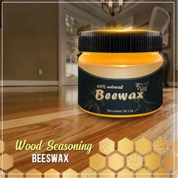 

Organic Natural Pure Wax Wood Seasoning Beewax Furniture Care Complete Solution Home Cleaning Polishing Home Supplies