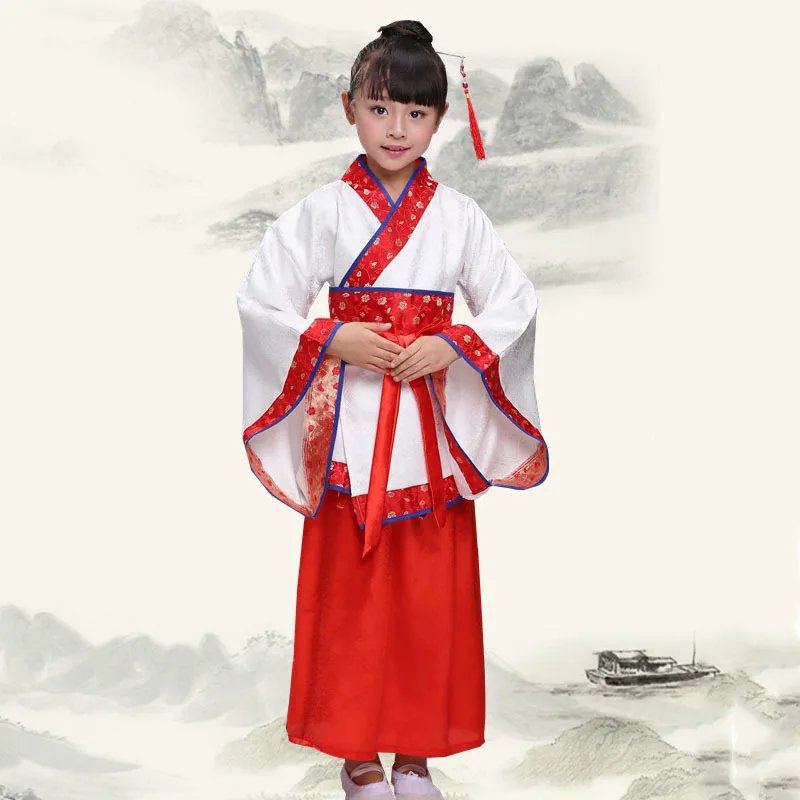 Hanfu танцевальный костюм национальный костюм для маленьких девочек и мальчиков, костюм танга, праздничная одежда, традиционный китайский стиль, платья для выпускного вечера для мальчиков и девочек - Цвет: Color 5