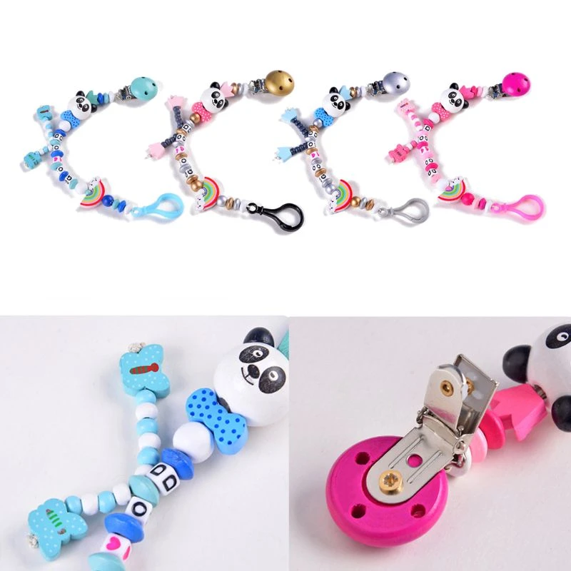 Attache Tetine Chaine Pour Bebe Fait A La Main Bebes Garcons Filles Mignon Panda Lettres Anneau De Dentition Sucette Porte Chaine Bebe Mamelon Alimentation Aliexpress