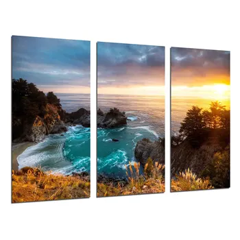 

Cala, Beach Sea, Sunset, photo printing on wood, modern picture decorative 26278