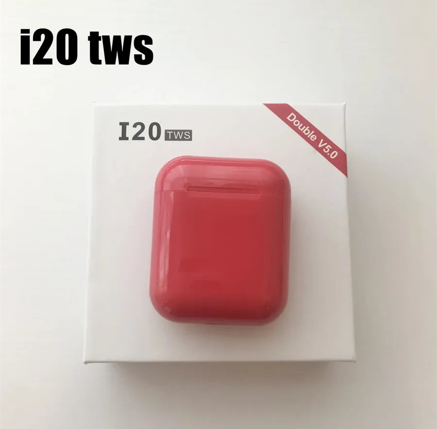Новые i20 TWS Bluetooth 5,0 наушники 5D Бас Звук Наушники Беспроводные наушники для смартфонов iphone лучше i10 i15tws