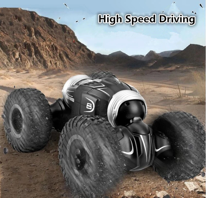 Двухсторонний флип RC Stunt Car мальчик подарок 2,4 г 4WD высокоскоростные гоночные автомобили 1:16 внедорожный автомобиль 2.4Gh трансформированный Радиоуправляемый автомобиль