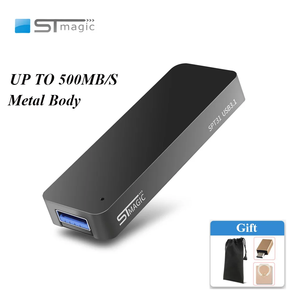 

STmagic External SSD USB3.1 USB3.0 128GB 256GB 512GB 1TB 2TB Hard Drive Mini Portable Solid State Metal disco duro externo gift