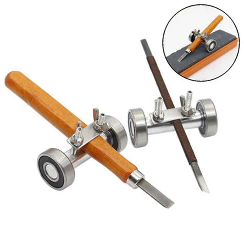 

Blade Clamping Silver Aluminium Alloy 55mm Side Fixed Angle Honing Guide Stainless Steel New brand new