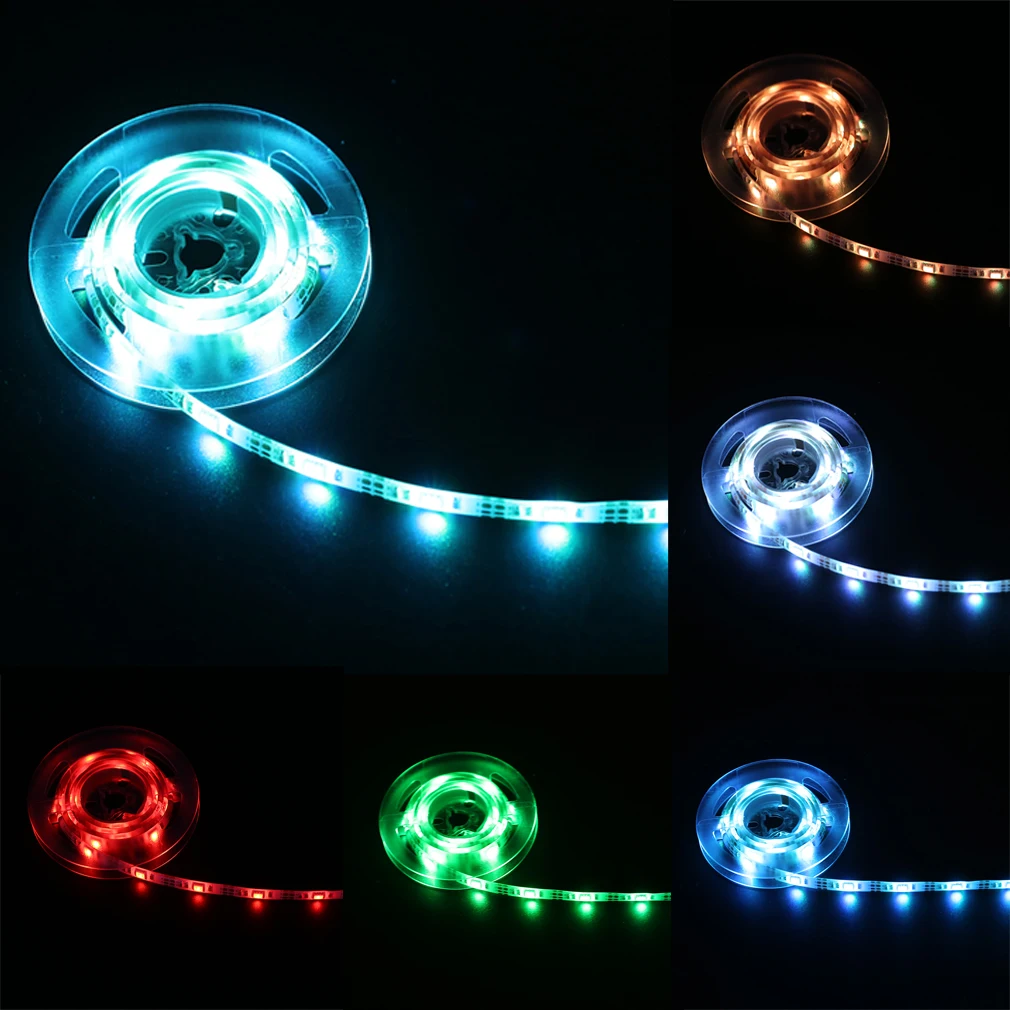 4,5 V Батарея работает 50/100/150/200 см RGB светодиодный белая полоса светильник Водонепроницаемый Ремесло Хобби светильник с Батарея коробка Рождественский Декор