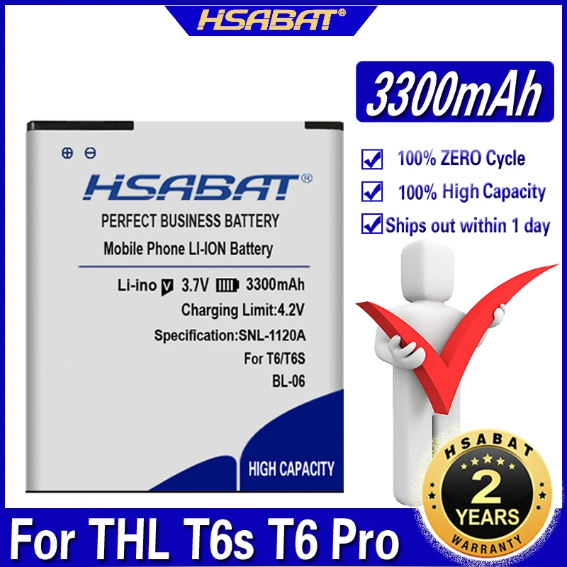 HSABAT 3300 мАч BL 06 / Мобильный телефон батарея для THL T6s T6 Pro T6C DEXP S Ixion ES2 5 &quotбатарея ES 2