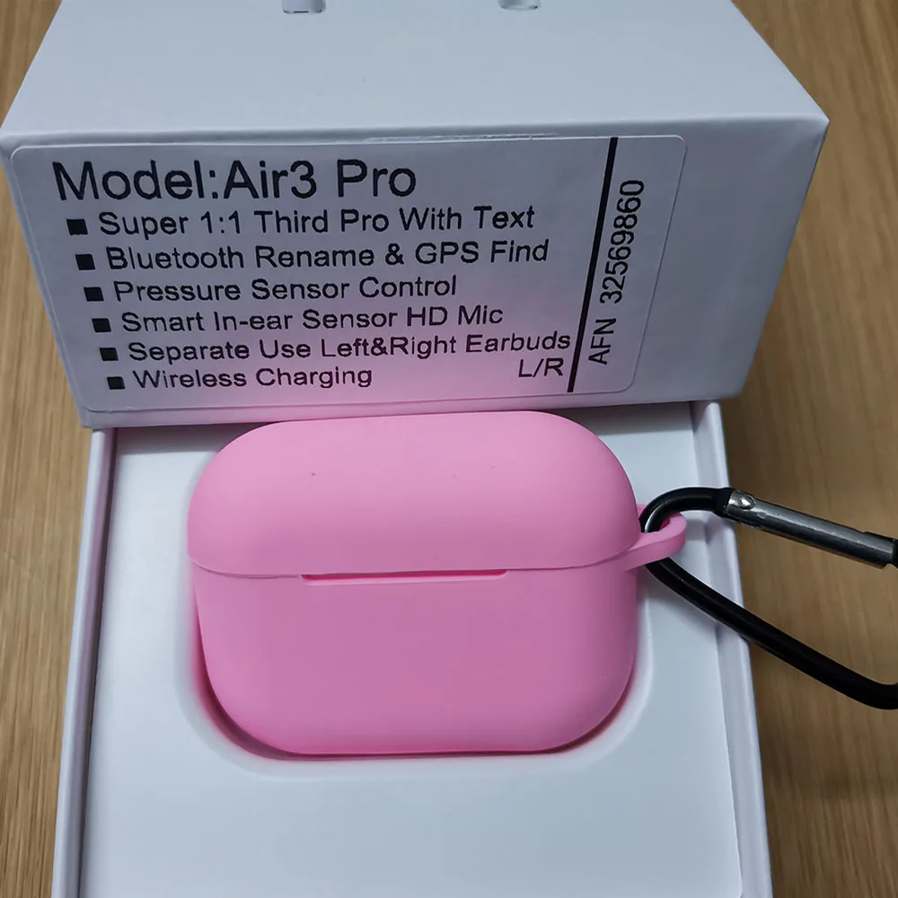 Air3 Pro Tws Беспроводные наушники с текстом Air 3 Датчик давления Bluetooth гарнитура наушники PK i9000 i90000 i300000 i200000 PRO tws - Цвет: White Pinkcase