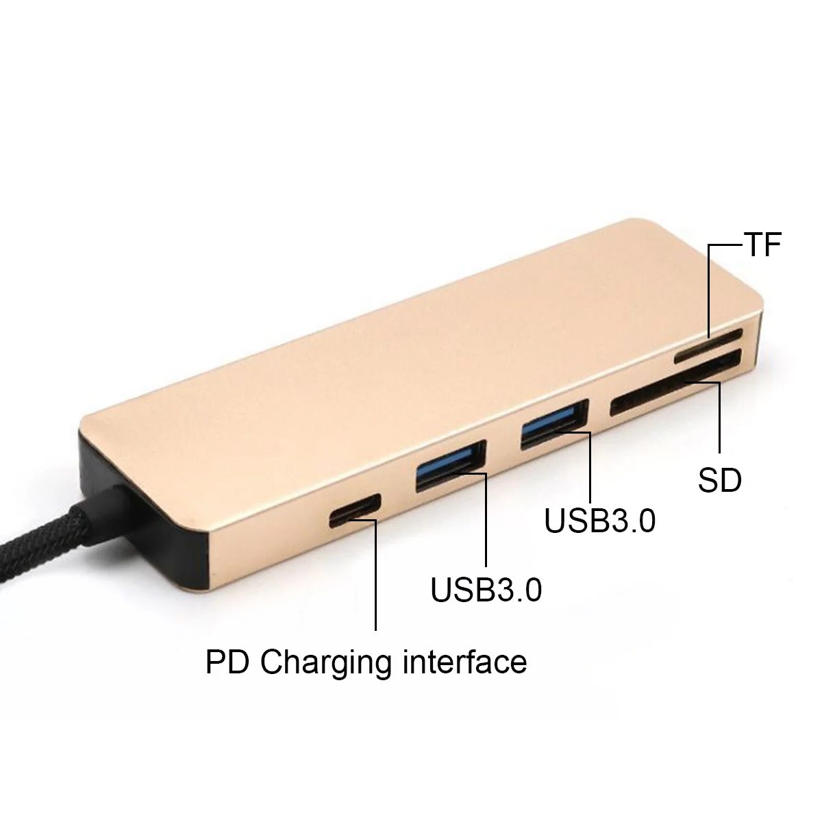 Тип-c к USB3.0HUB концентратор SD/TF камера ридер с PD зарядки четыре-в-одном конвертер